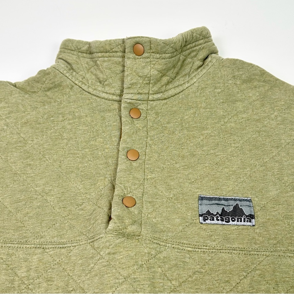 Patagonia Men’s 40th Anniversary Organic Cotton Snap T Pullover Fatigue Green M - Picture 4 of 9